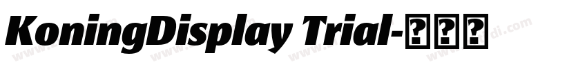 KoningDisplay Trial字体转换